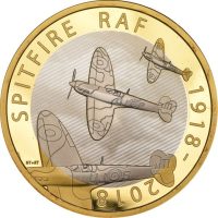 British Royal Mint Silver Proof £2 2018 RAF Centenary Spitfire
