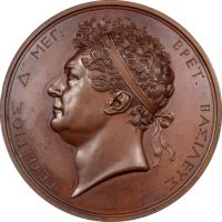 Great Britain Bronze Medal King George IV 1824 The Naval Aid To Greece By Benedetto Pistrucci