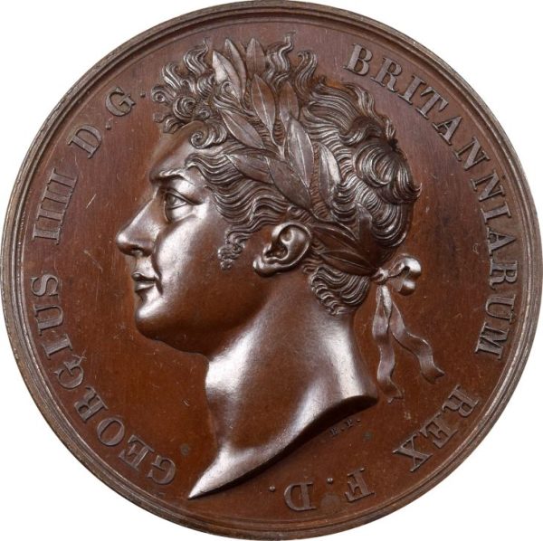 Great Britain Bronze Medal King George IV 1821 Official Coronation Medal By Benedetto Pistrucci
