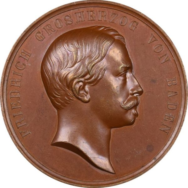 Bronze Medal 1852 34th Meeting Of Natutal Scientists Friedrich Grosherzog Von Baden