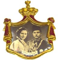Rare Royal Wedding Pin King Farouk And Queen Farida Of Egypt Circa 1938