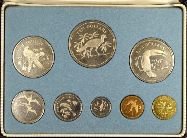 Μπελίζ Belize Franklin Mint 1974 Proof Silver Set With 8 Coins