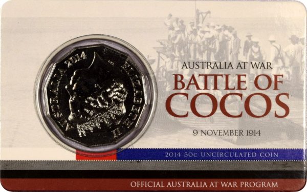 Αυστραλία Australia 2014 Uncirculated Fifty Cents Australia At War "Battle Of Cocos"