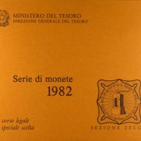 Ιταλία Italy Official 1981 Coin Set In Plastic Case With Silver Coin