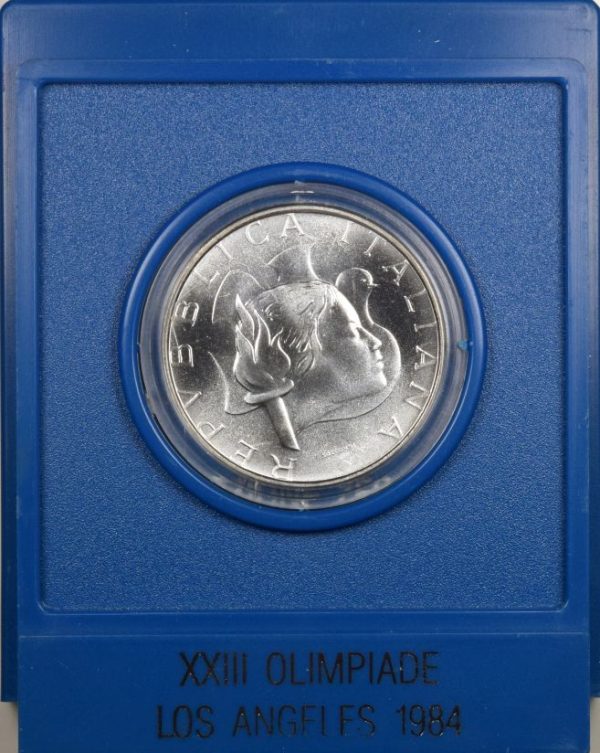 Ιταλία Italy 500 Lire 1984 Silver Los Angeles Olympics Brilliant Uncirculated