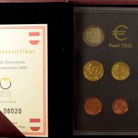 Αυστρία Austria 2005 Official Proof Euro Coin Set With Box And COA