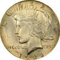 Ηνωμένες Πολιτείες United States Silver Peace Dollar 1928 NGC MS63 Rare!