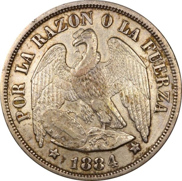 Χιλή Chile Slver 1 Peso 1884