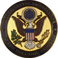 United States Of America Official Embassy Medal Athens Greece With Box