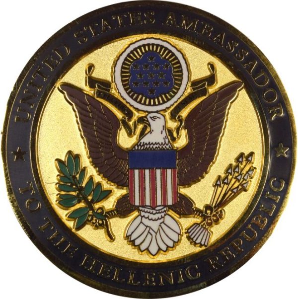 United States Of America Official Embassy Medal Athens Greece With Box