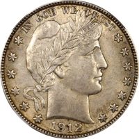 Ηνωμένες Πολιτείες United States 1912 D Silver Barber Half Dollar NGC AU58
