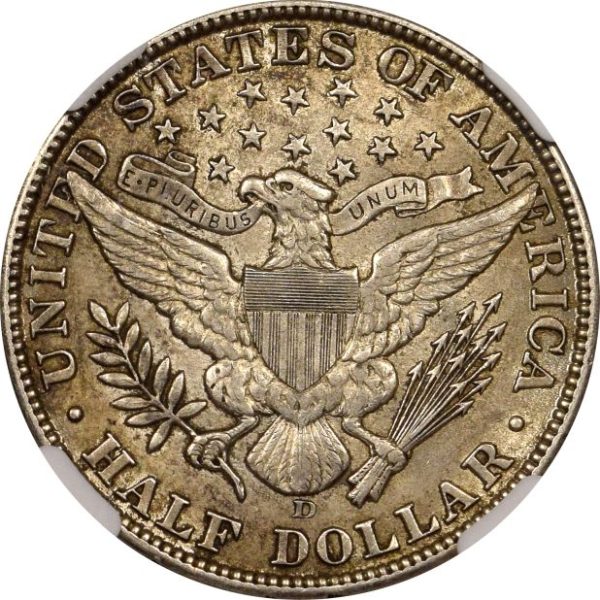 Ηνωμένες Πολιτείες United States 1912 D Silver Barber Half Dollar NGC AU58 - Image 2