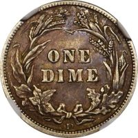 Ηνωμένες Πολιτείες United States 1912 D Silver Barber Dime NGC AU55