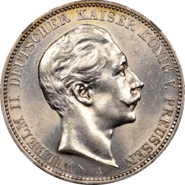 Germany Prussia 3 Mark 1912 A Silver Wilhelm II NGC MS62