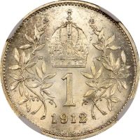 Αυστρία Austria 1 Corona 1912 Silver NGC MS64+