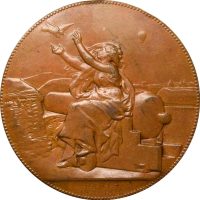 France Bronze Medal Siege Of Paris 1870-1871 Pigeon Post For French Military Communications