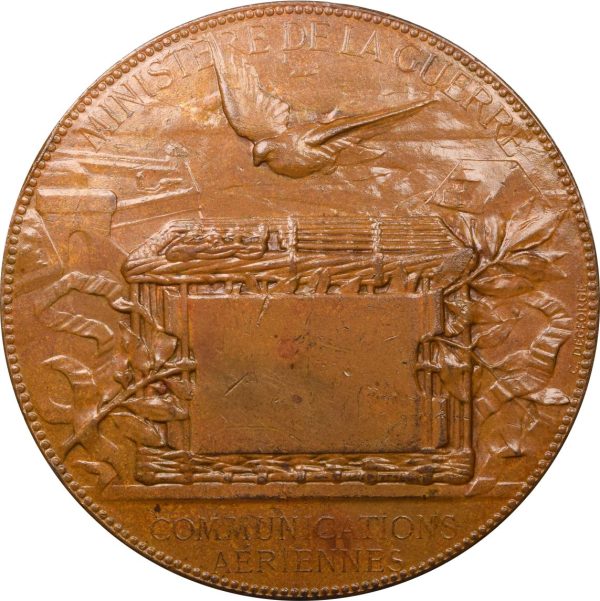 France Bronze Medal Siege Of Paris 1870-1871 Pigeon Post For French Military Communications - Image 2