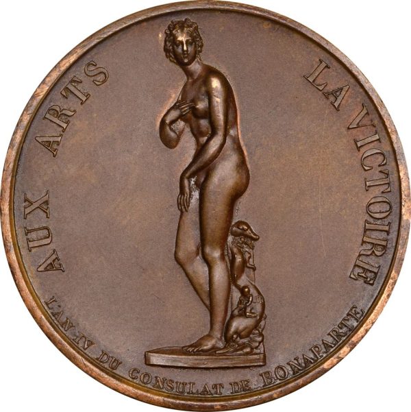France Bronze Medal 1803 Napoleon Bonaparte Museum Visit The Venus Of The Medicis - Image 2