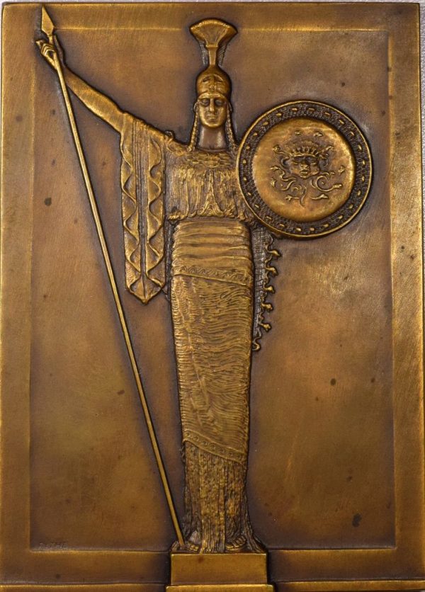 Αναμνηστική Πλακέτα 1837-1937 Εκατονταετηρίς Πανεπιστημίου Αθηνών Με Κουτί P.C. 1397