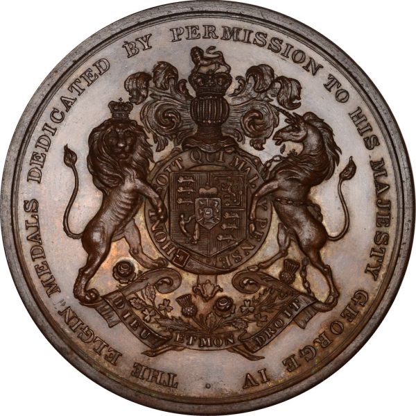 Μεγάλη Βρετανία Great Britain Bronze Medal 1820 Elgin Marbles By Thomason - Image 2