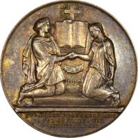 France Silver Wedding Medal 14 February 1855 By Emile Rogat