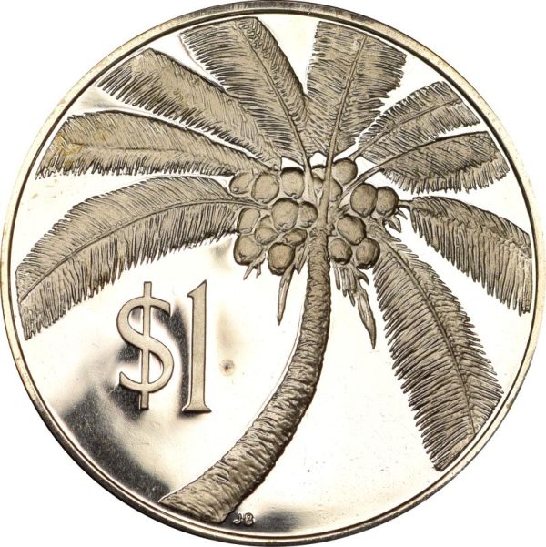 Νήσοι Σαμόα Samoa Islands 1 Dollar 1974 Silver Proof Malietoa Tanumafili II