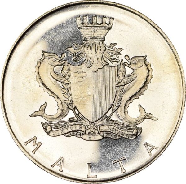 Μάλτα Malta 20 Lira 1974 Silver Proof Giovani Francesco Abela - Image 2