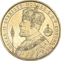 Σουηδία Sweden Silver 2 Kronor 1897 Silver Jubilee