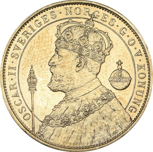 Σουηδία Sweden Silver 2 Kronor 1897 Silver Jubilee