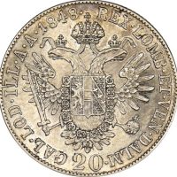 Αυστρία Austria 20 Kreuzer 1848 Silver Ferdinand Uncirculated