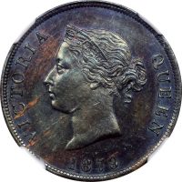 Κύπρος Cyprus Copper 1/2 Piastre 1879 NGC MS62ΒΝ