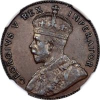 Κύπρος Cyprus Copper 1/4 Piastre 1926 NGC AU55BN