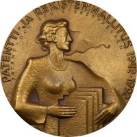 Φινλανδία Finland Bronze Medal National Board Of Patents 50 Years 1942-1992 Φινλανδία Finland Bronze Medal National Board Of Patents 50 Years 1942-1992