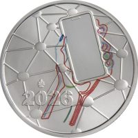 Τράπεζα Ελλάδος 6 Ευρώ 2026 Αργυρό Proof – 150 Χρόνια Από Την Εφεύρεση Του Τηλεφώνου Αυθεντικό αργυρό συλλεκτικό νόμισμα των 6 Ευρώ της Τράπεζας της Ελλάδος, έκδοσης 2026, αφιερωμένο στα 150 χρόνια από την εφεύρεση του τηλεφώνου (1876–2026). Η έκδοση τιμά μία από τις σημαντικότερες εφευρέσεις στην ιστορία των τηλεπικοινωνιών, που άλλαξε για πάντα τον τρόπο επικοινωνίας των ανθρώπων σε όλο τον κόσμο. Το νόμισμα είναι κατασκευασμένο από ασήμι 925‰ (Sterling Silver), σε ποιότητα Proof, με βάρος 10 γραμμάρια και διάμετρο 28,5 χιλιοστά. Η μέγιστη ποσότητα έκδοσης είναι μόλις 1.000 τεμάχια, γεγονός που το καθιστά ιδιαίτερα συλλεκτικό και περιζήτητο. Ιδανική επιλογή για συλλέκτες ελληνικών συλλεκτικών νομισμάτων, επετειακών εκδόσεων της Τράπεζας της Ελλάδος και θεμάτων που αφορούν την ιστορία της τεχνολογίας και των τηλεπικοινωνιών. Χαρακτηριστικά: Εκδότης: Τράπεζα της Ελλάδος Έτος: 2026 Ονομαστική αξία: 6 Ευρώ Μέταλλο: Ασήμι 925‰ Βάρος: 10 γρ. Διάμετρος: 28,5 χιλ. Ποιότητα: Proof Μέγιστη ποσότητα έκδοσης: 1.000 τεμάχια Θέμα: 150 Χρόνια Από Την Εφεύρεση Του Τηλεφώνου Τράπεζα Ελλάδος 6 Ευρώ 2026 Αργυρό Proof – 150 Χρόνια Από Την Εφεύρεση Του Τηλεφώνου Αυθεντικό αργυρό συλλεκτικό νόμισμα των 6 Ευρώ της Τράπεζας της Ελλάδος, έκδοσης 2026, αφιερωμένο στα 150 χρόνια από την εφεύρεση του τηλεφώνου (1876–2026). Η έκδοση τιμά μία από τις σημαντικότερες εφευρέσεις στην ιστορία των τηλεπικοινωνιών, που άλλαξε για πάντα τον τρόπο επικοινωνίας των ανθρώπων σε όλο τον κόσμο. Το νόμισμα είναι κατασκευασμένο από ασήμι 925‰ (Sterling Silver), σε ποιότητα Proof, με βάρος 10 γραμμάρια και διάμετρο 28,5 χιλιοστά. Η μέγιστη ποσότητα έκδοσης είναι μόλις 1.000 τεμάχια, γεγονός που το καθιστά ιδιαίτερα συλλεκτικό και περιζήτητο. Ιδανική επιλογή για συλλέκτες ελληνικών συλλεκτικών νομισμάτων, επετειακών εκδόσεων της Τράπεζας της Ελλάδος και θεμάτων που αφορούν την ιστορία της τεχνολογίας και των τηλεπικοινωνιών. Χαρακτηριστικά: Εκδότης: Τράπεζα της Ελλάδος Έτος: 2026 Ονομαστική αξία: 6 Ευρώ Μέταλλο: Ασήμι 925‰ Βάρος: 10 γρ. Διάμετρος: 28,5 χιλ. Ποιότητα: Proof Μέγιστη ποσότητα έκδοσης: 1.000 τεμάχια Θέμα: 150 Χρόνια Από Την Εφεύρεση Του Τηλεφώνου