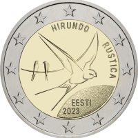 Εσθονία Estonia 2 Ευρώ 2023 Barn Swallow Coin Card BU