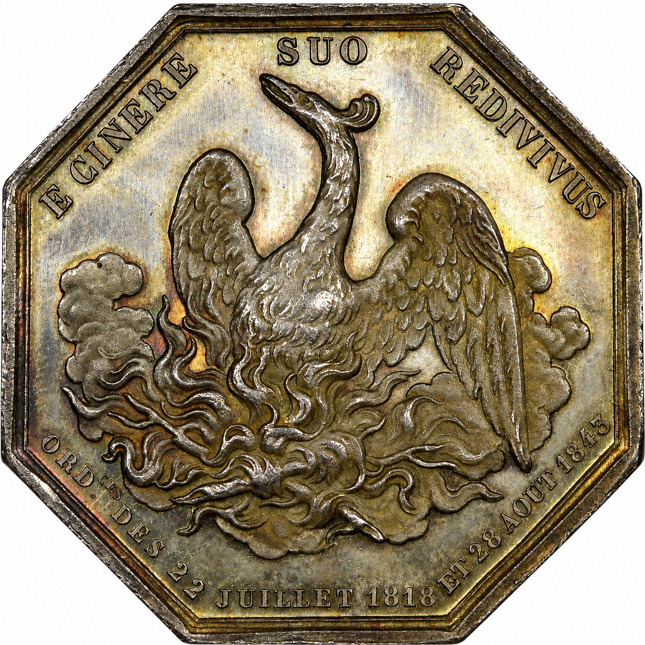 France Jeton Phoenix Ancienne Mutuelle Contre l’incendie De Seine 1843