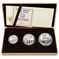 Proof Set Ασημένιων Νομισμάτων Πανευρωπαϊκών Αγώνων 1982 Σε Θήκη