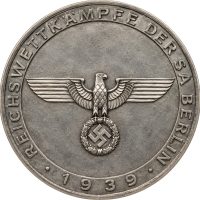 Γερμανία Germany Nazi 3rd Reich Μετάλλιο 1939 – Reichswettkämpfe der SA Berlin 95mm – PCGS SP64